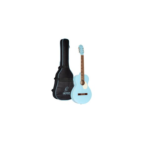 GUITARRA ACUSTICA  CLASICA ORTEGA CON FUNDA DELUXE SERIE GAUCHO SKY BLUE