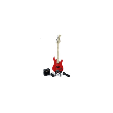 PAQUETE GUITARRE ELECTRICA JR LOGAN ROJA